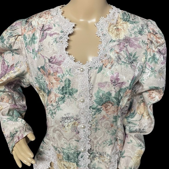 Nah Nah Collections Jackets & Blazers - Vintage Nah Nah Collections by Jonathan Tait Cottagecore Floral Blazer 13/14 EUC